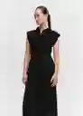 Vestido Parama Negro Talla 18 Mujer Mango