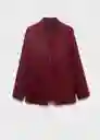 Blazer Americana Tarida Vino Talla L Mujer Mango