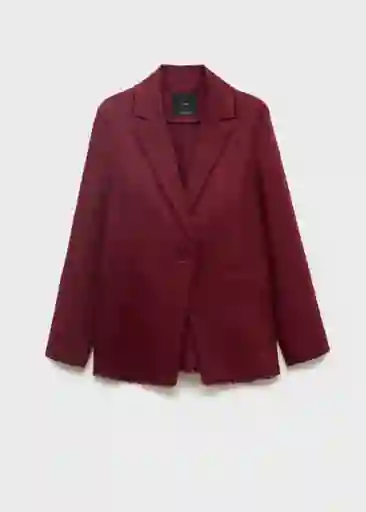 Blazer Americana Tarida Vino Talla L Mujer Mango
