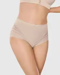 Panty Faja Clásico Con Control Suave De Abdomen Y Bandas De Tul 012903