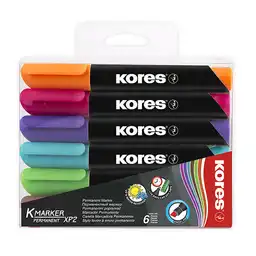 Kores Marcador Permanentes 6 Colores 5 mm