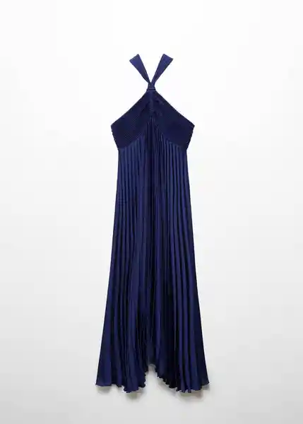 Vestido Anís Azul Noche Talla S Mujer Mango