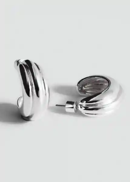 Pendientes Jabel Plata Talla 99 Mujer Mango