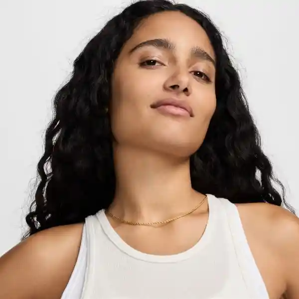 Nike Camiseta Ns Dance Rib Tank Lifestyle Mujer Blanco Talla M