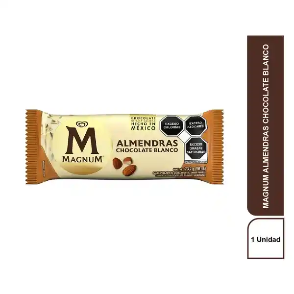 Magnum Helado Blanco Almendras