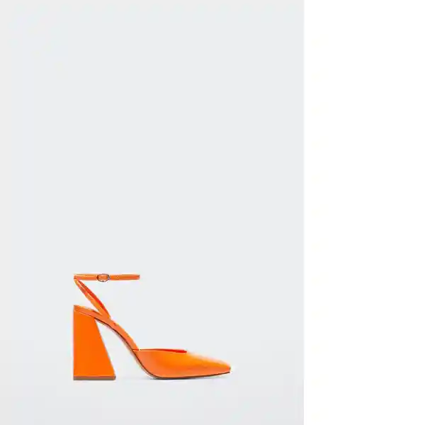 Zapato Disco Naranja Talla 37 Mujer Mango