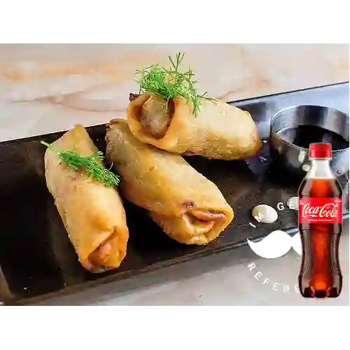 Combo Spring Rolls + Coca-Cola Sabor Original 400 ml