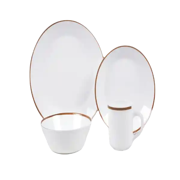 Vajilla Set Amore Blanco-Café Basic Esencial OPAL0028 Finlandek