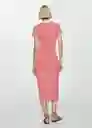 Vestido Tuni Coral Talla L Mujer Mango