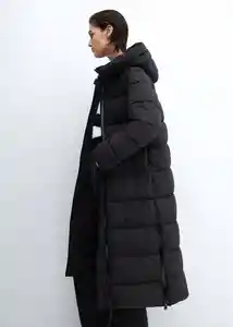 Abrigo Anorak Deluxy Negro Talla XS Mujer Mango