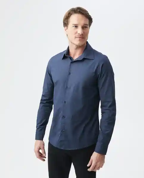 Camisa M/l Premium Azul Dark Ultraoscuro Talla S Hombre Chevignon