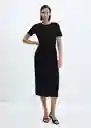 Vestido Nora-w Negro Talla L Mujer Mango