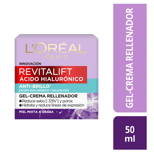 Loreal Paris-Revitalift Gel Facial Anti-Brillo Acido Hialurónico