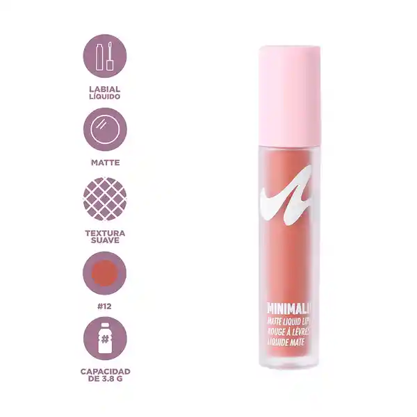 Lápiz Labial Líquido Mate Serie Minimalist 12 Miniso