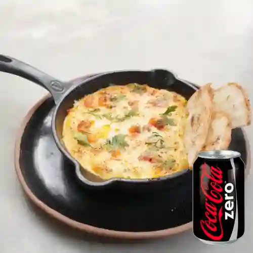 Combo Huevos en Tulpa + Coca Cola Zero 235 ml