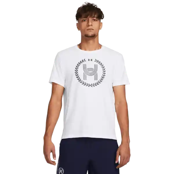 Under Armour Camiseta Run Everywhere Wreath Hombre Blanco Md