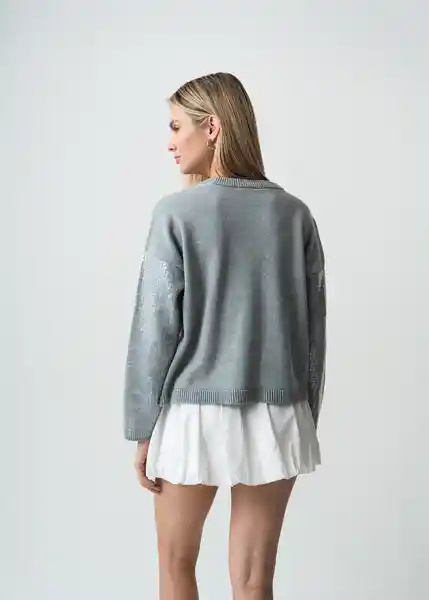 Saco Tejido Husky Mujer Gris L 483G013 Naf Naf