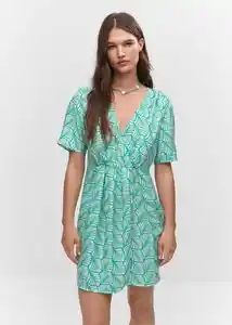 Vestido Flora Turquesa Talla XL Mujer Mango