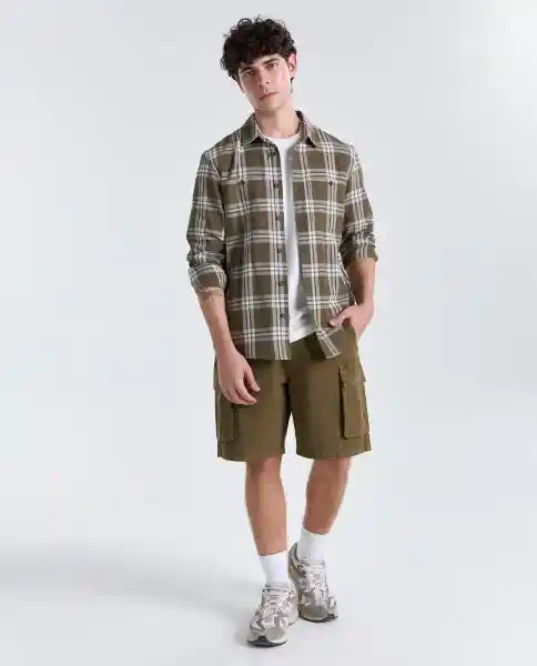 Camisa Hombre Caqui Talla M 819G503_CAQ150513 Americanino