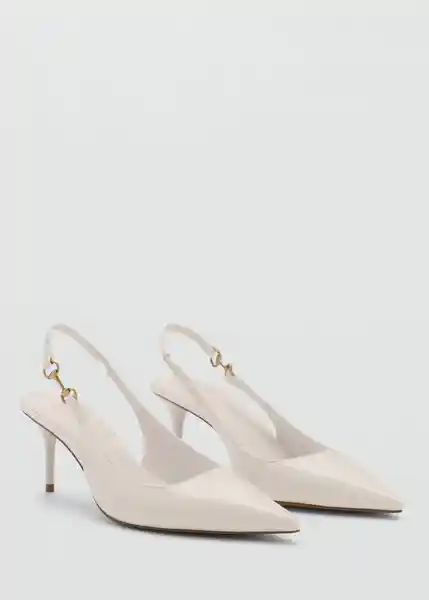 Zapatos Gali Beige Talla 38 Mujer Mango