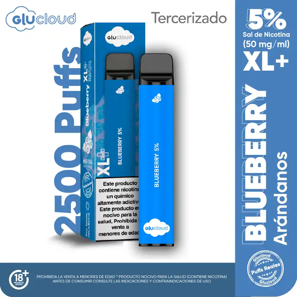 Glucloud Vape Blueberry XL / 2500 Puff