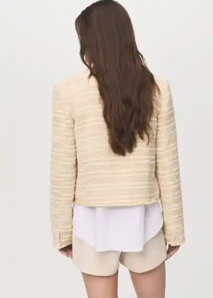 Chaqueta Anne Beige Talla XS Mujer Mango