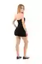 Vestido Corto Micaela Negro Talla M Mercedes Campuzano