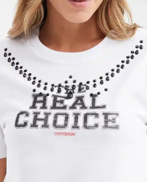 Camiseta Graphic Tee Embellishment Blanco 0 Claro L Chevignon