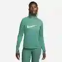 Nike Camiseta W Swsh Hbr Df Hz Mid Para Mujer Verde Talla L