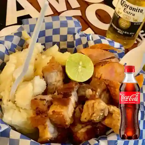 Combo Chicharrón C/ Chorizo +Cocacola Orig 400ml