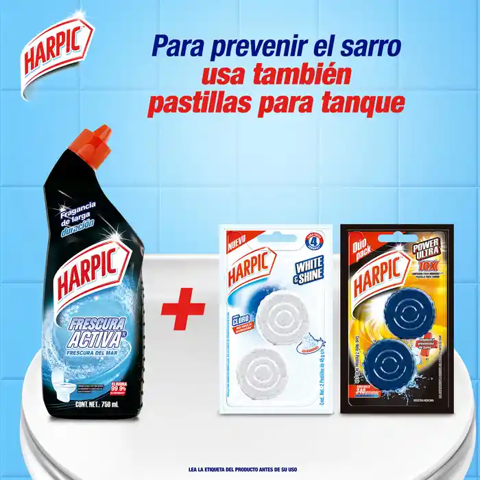 Harpic Desinfectante para Inodoros Frescura Marina
