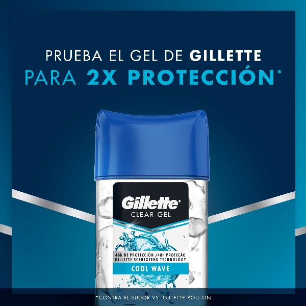 Gillette Kit X3 Clear Gel Antibacterial Desodorante Hombre