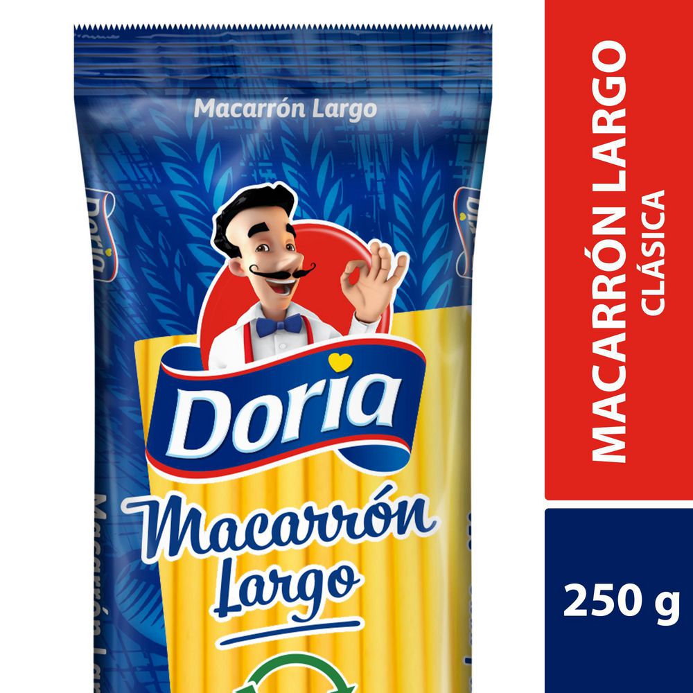 Doria Pasta Macarrón Largo Clásico 250 g