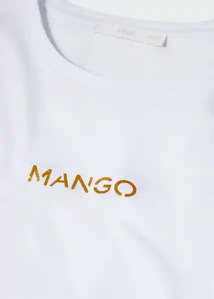 Camiseta Mangolog-H Blanco Talla M Mujer Mango