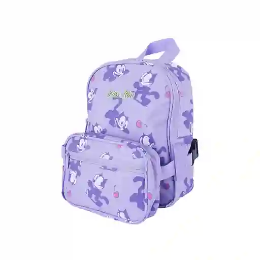 Maleta Escolar Serie Felix The Cat Morado Miniso
