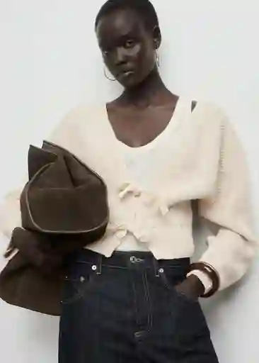 Cárdigan Carmina Beige Talla S Mujer Mango