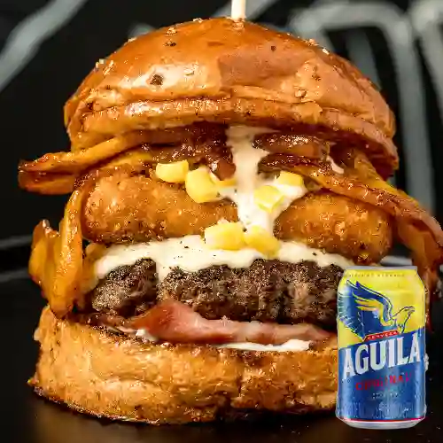 Combo Hamburguesa Típica + Águila Orig Lta 330ml