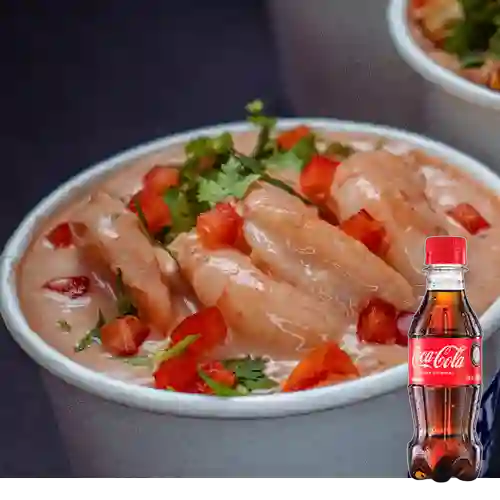 Cóctel Rosado de Camarón 12 Oz +Cocacola Org 250ml