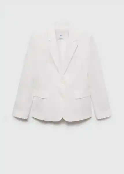 Blazer Americana Niza Blanco Talla XL Mujer Mango