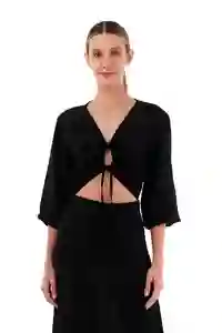 Vestido Largo Angelina Negro Talla M Mercedes Campuzano