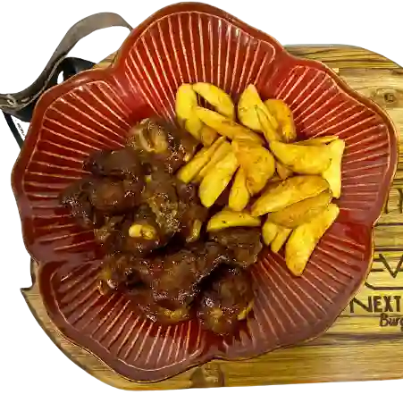 Costillas de Cerdo Bbq 500gr con Papas