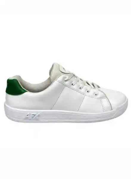 Aeroflex Tenis Colegial Color Blanco / Verde Talla 40