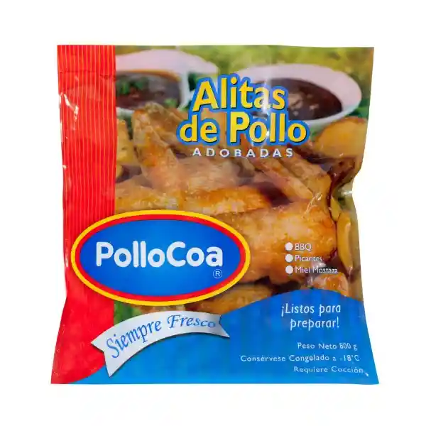 Pollocoa Alita de Pollo Adobadas Picantes Bbq