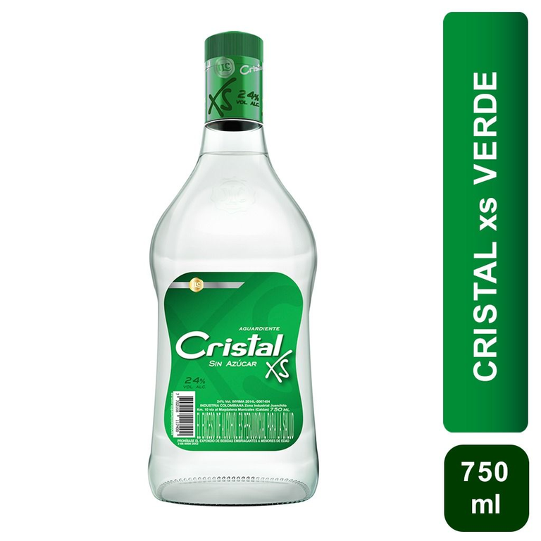 Cristal Aguardiente Sin Azúcar XS 750 ml