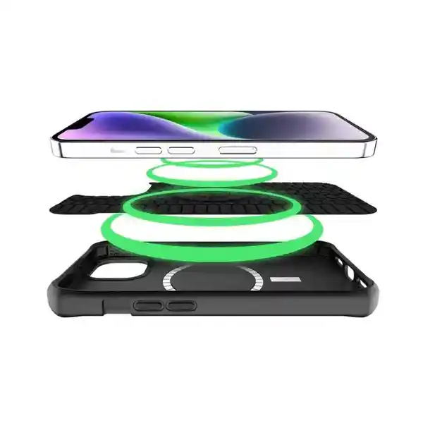 ItSkins Case Ballistic Nylon Para iPhone 13/14 Negro