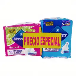 Nosotras Toallas Higiénicas X Y Toallas Extraprotección