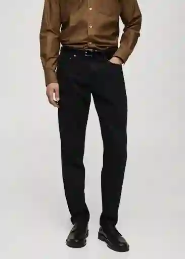 Jean Bob Tejano Negro Talla 40 Hombre Mango