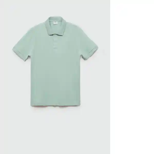 Camisa Polo Rea Agua Talla S Hombre Mango