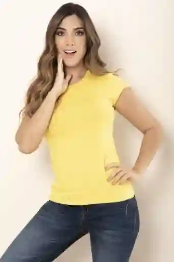 Camiseta Iris Color Amarillo Puro Talla S Ragged