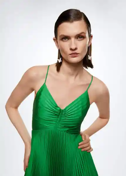 Vestido Keira Verde Talla M Mujer Mango